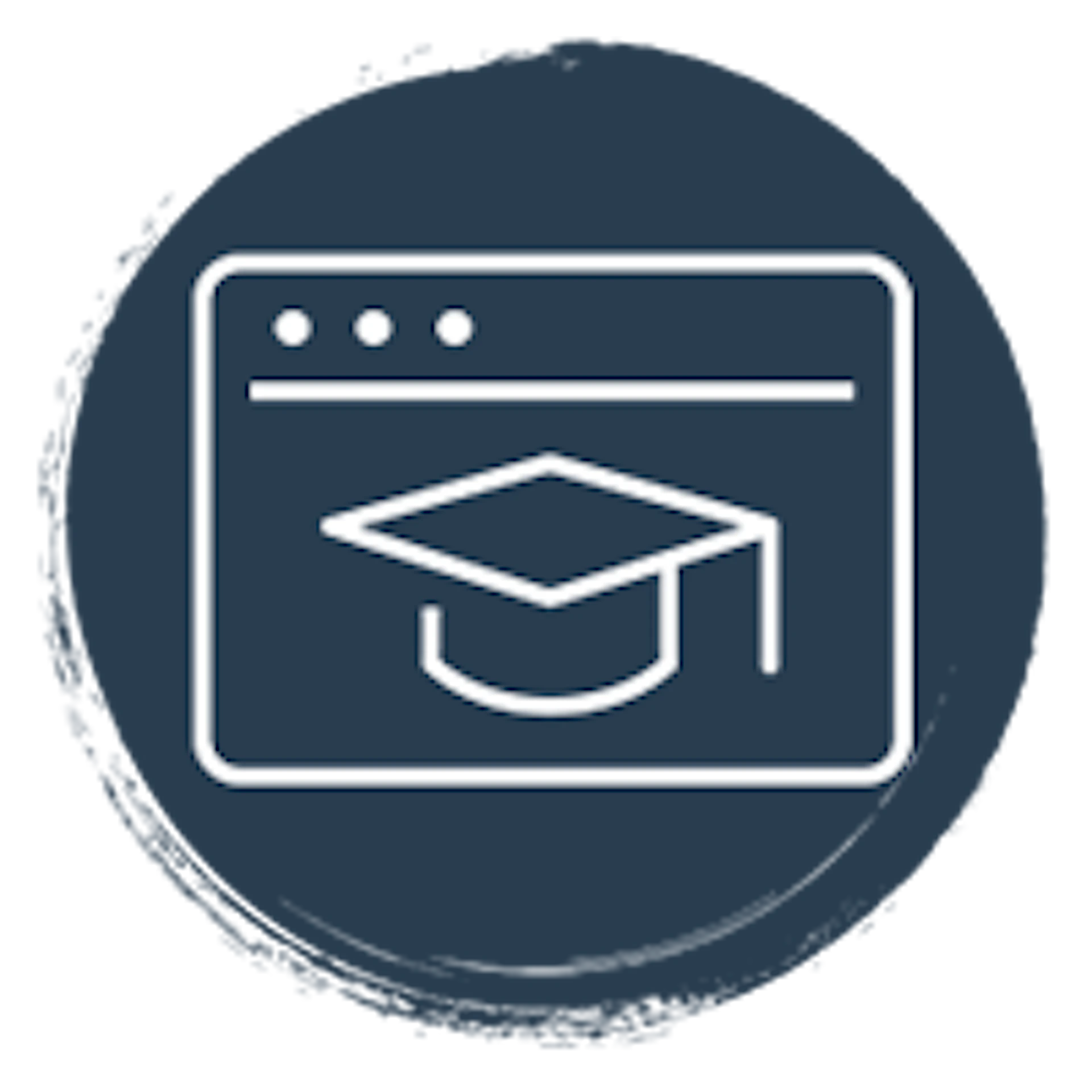 Icon mit einem Abi Hut