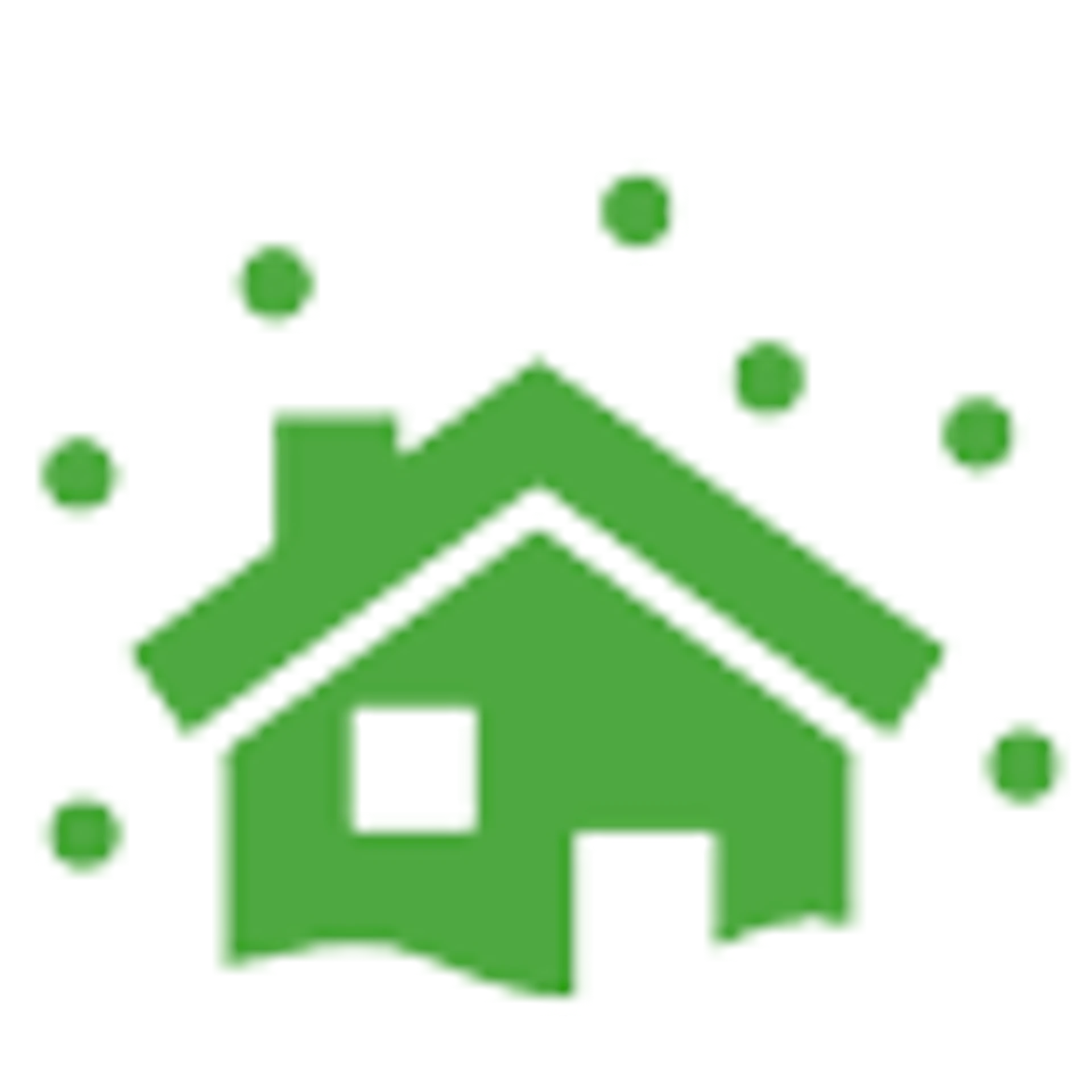 Icon Haus und Schneeflocken